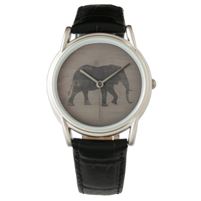 African Elephant Silhouette Watch (Front)