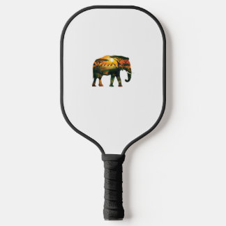 African Elephant Sunset Safari Nature Lovers Shirt Pickleball Paddle