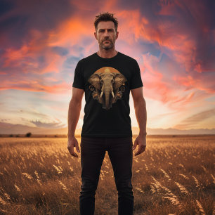 African Elephant Sunset T-Shirt
