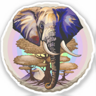 African Elephant Surreal Portrait 