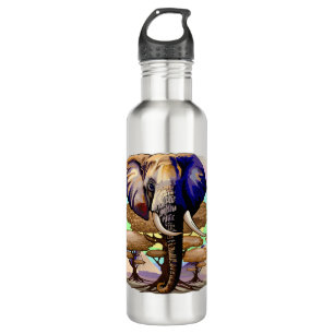 African Elephant Surreal Portrait 710 Ml Water Bottle