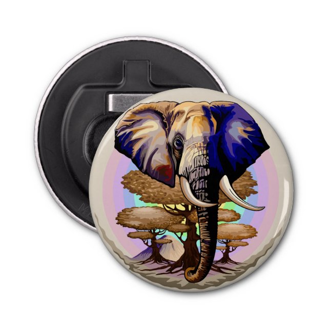 African Elephant Surreal Portrait  Bottle Opener (Front)