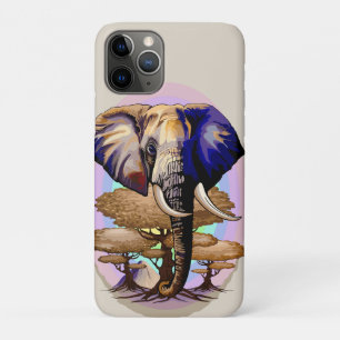 African Elephant Surreal Portrait iPhone 11 Pro Case