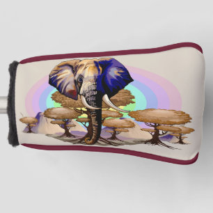 African Elephant Surreal Portrait Golf Head Cover