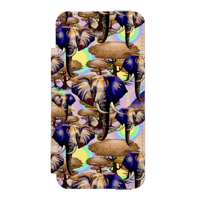 African Elephant Surreal Portrait  Incipio iPhone Wallet Case (Folio Front)