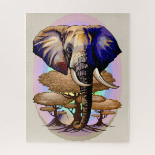 African Elephant Surreal Portrait  Jigsaw Puzzle