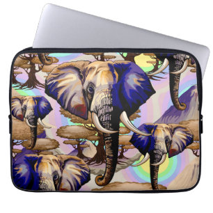 African Elephant Surreal Portrait Laptop Sleeve