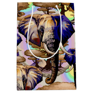 African Elephant Surreal Portrait  Medium Gift Bag