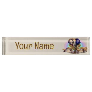 African Elephant Surreal Portrait  Nameplate