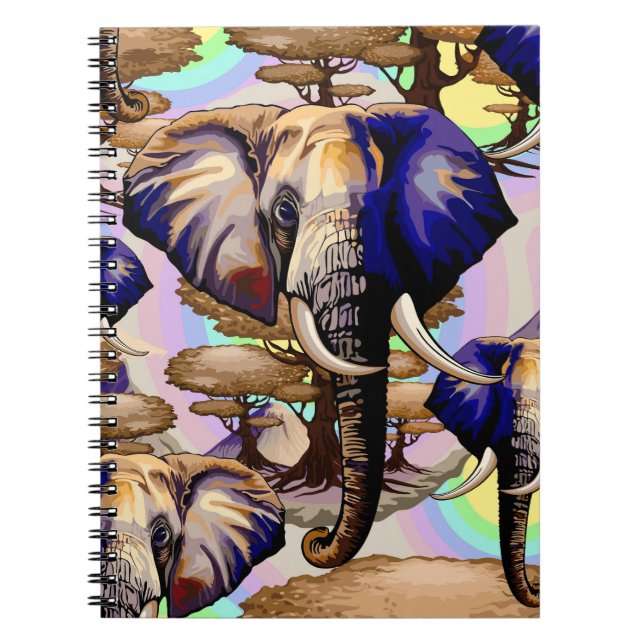 African Elephant Surreal Portrait  Notebook (Front)