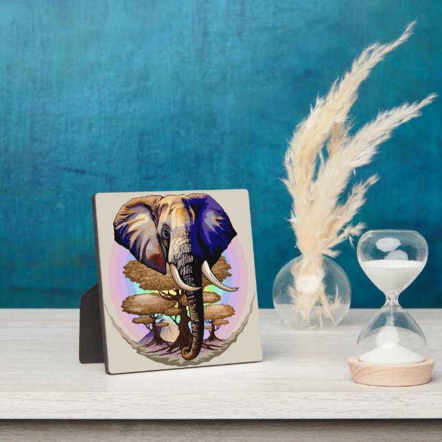 African Elephant Surreal Portrait  Plaque (Insitu)