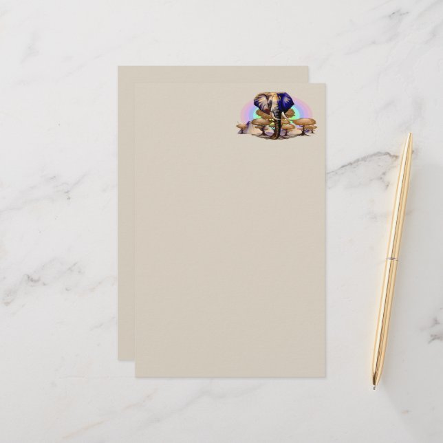 African Elephant Surreal Portrait  Stationery (Front/Back In Situ)