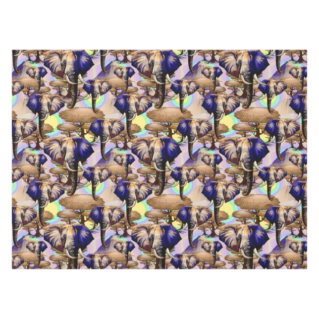 African Elephant Surreal Portrait  Tablecloth (Front (Horizontal))