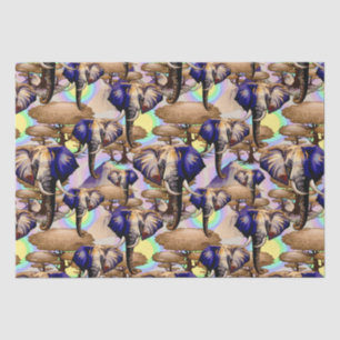 African Elephant Surreal Portrait  Tissue Paper