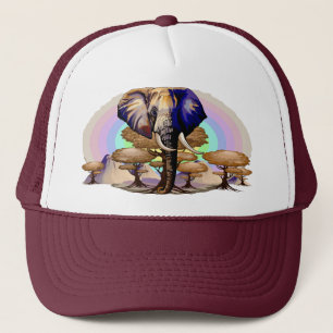 African Elephant Surreal Portrait  Trucker Hat