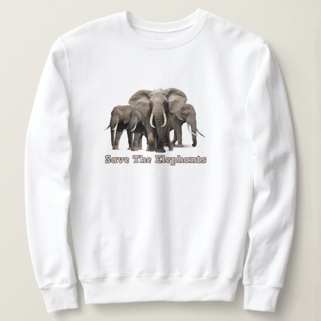 African Elephant Sweatshirt (Design Front)