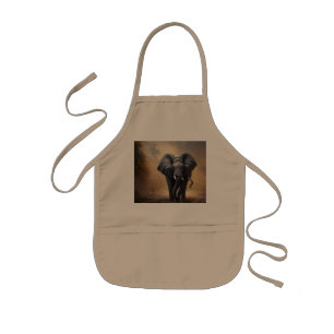 African Elephant- The King Kids Apron