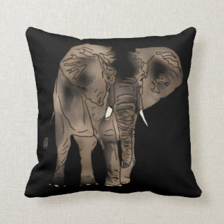 African Elephant Throw Pillow