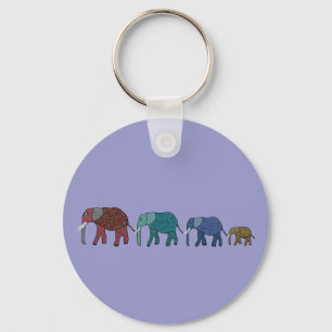 African Elephant Walk Keychain