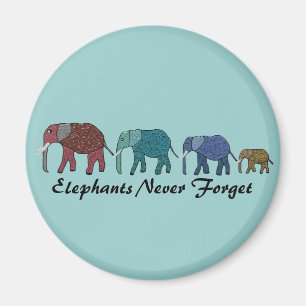 African Elephant Walk Magnet