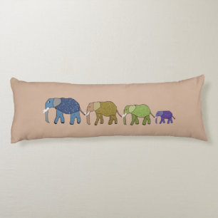African Elephants Body Pillow