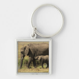 African Elephants Keychain