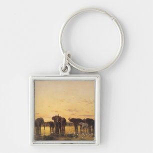 African Elephants Keychain