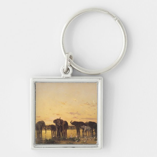 African Elephants Keychain (Front)