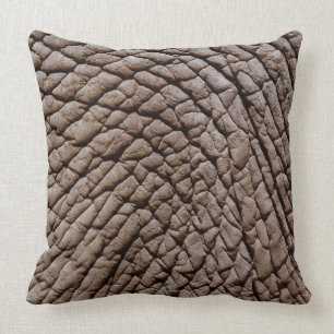 African elephant's (Loxodonta africana) skin Throw Pillow