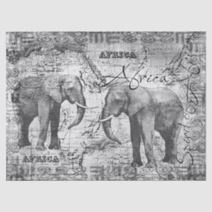 African Elephants Tissue Paper