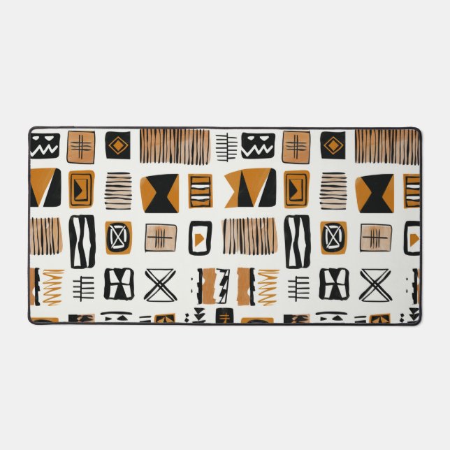 African Ethnic Abstract Design Desk Mat (Front)