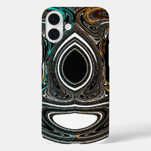 African Ethnic Doodle   Zebra Textured Abstract Ar iPhone 16 Plus Case