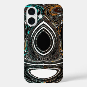 African Ethnic Doodle Zebra textured Art Print iPhone 16 Case
