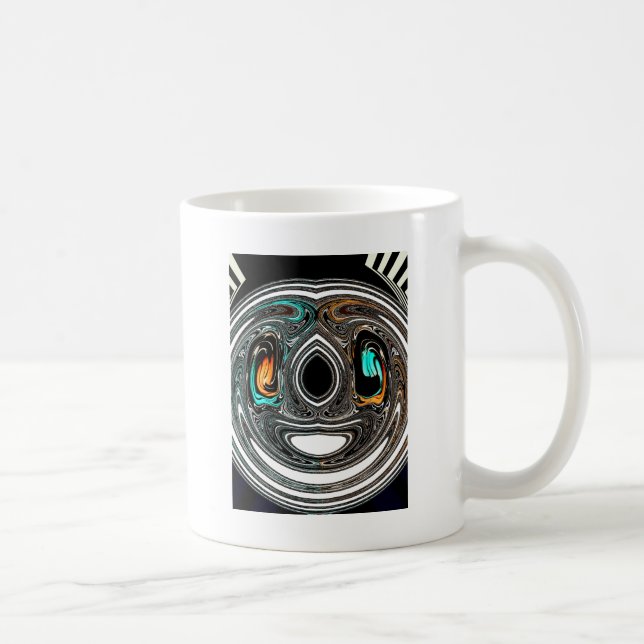 African Ethnic Doodle Zebra textured Art Print Coffee Mug (Right)