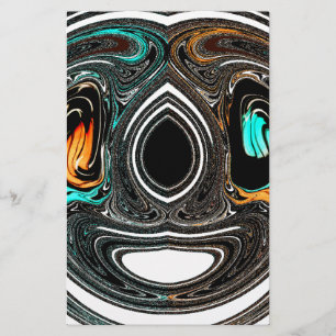 African Ethnic Doodle Zebra textured Art Print Stationery