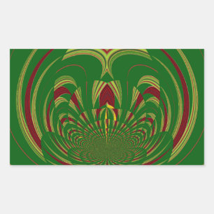 African Ethnic Green Floral Motif Pattern Design Sticker