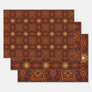 African Ethnic Inspired Pattern No8 Wrapping Paper Sheet
