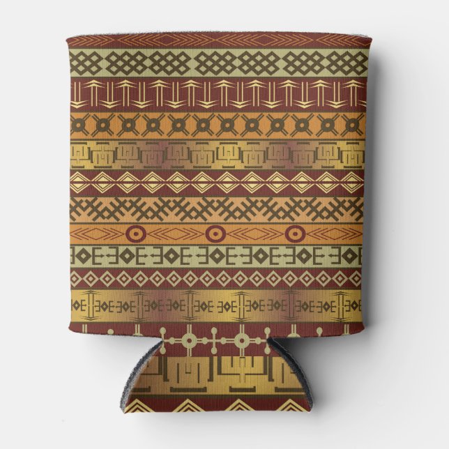 African ethnic motifs, ornamental background. can cooler (Front)