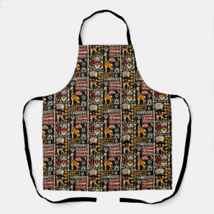 African ethnic traditional ornament, tribal patter apron