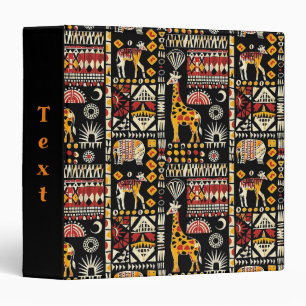 African ethnic traditional ornament, tribal patter binder