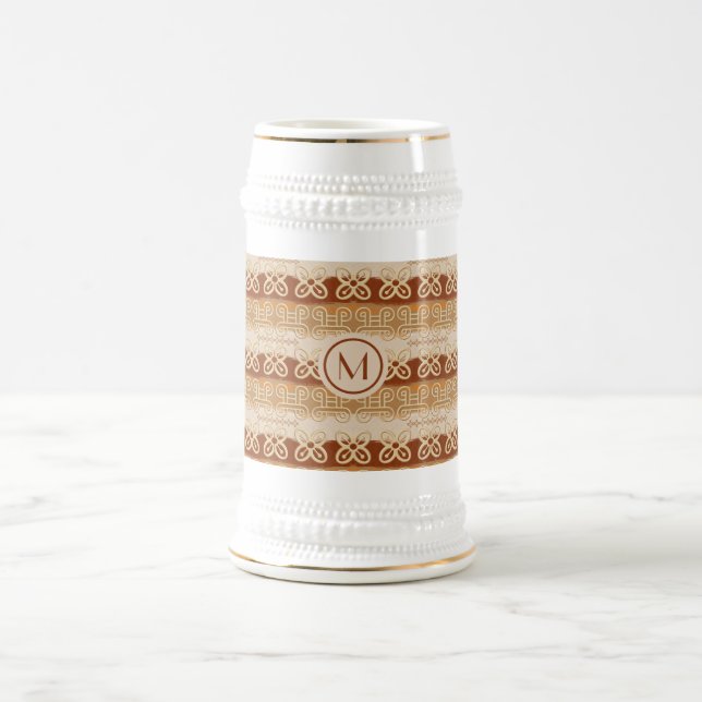 African ethnic tribal Adinkra pattern.  Beer Stein (Center)