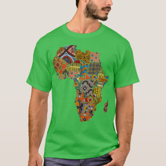 African Fabric Map T-Shirt
