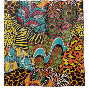 African Fabric: Wild Animal Patchwork.
