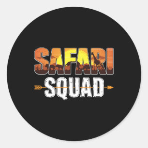 African Family Vacation Summer Vacay Trip Safari S Classic Round Sticker