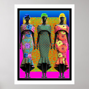 African Fashion Pop Art Poster