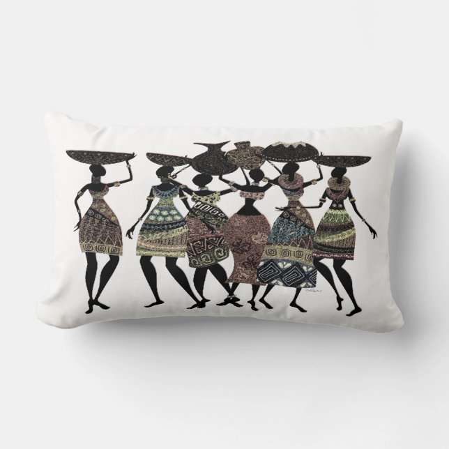 African Feast Lumbar Pillow (Front)