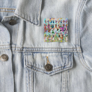 African Feast: Rhythms of Unity 2 Inch Square Button