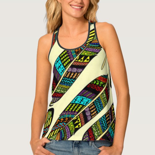 African Feathers Tank Top