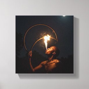 African fire art canvas print