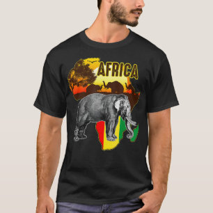 African Flag Africa Roots Black History T-Shirt